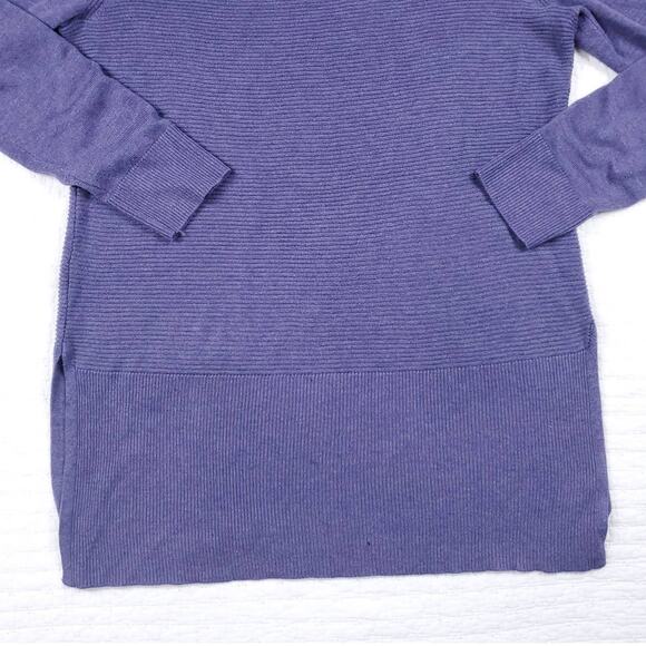 Adrienne Vittadini Womens Purple Viscose Blend Lightweight Cowl Neck Sweater L - Picture 8 of 8